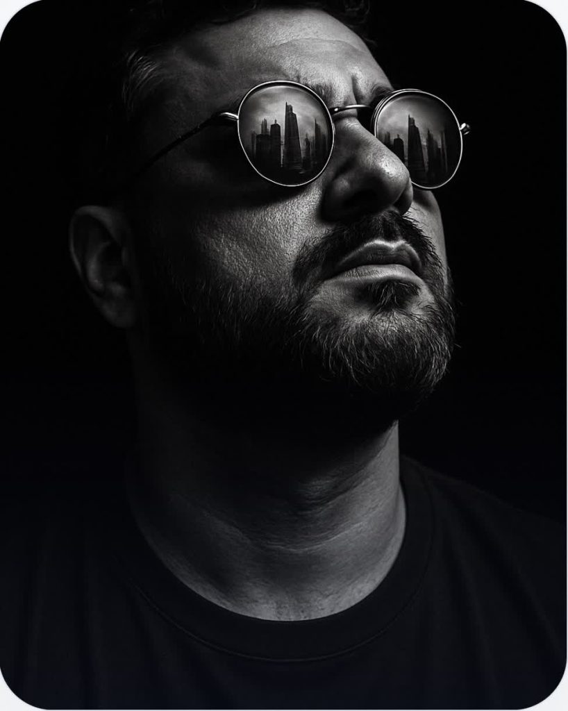 پرامپت مرد عینک دودی