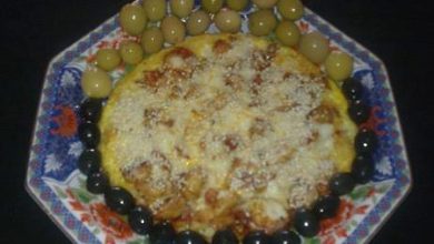 پیتزا املت گل کلم