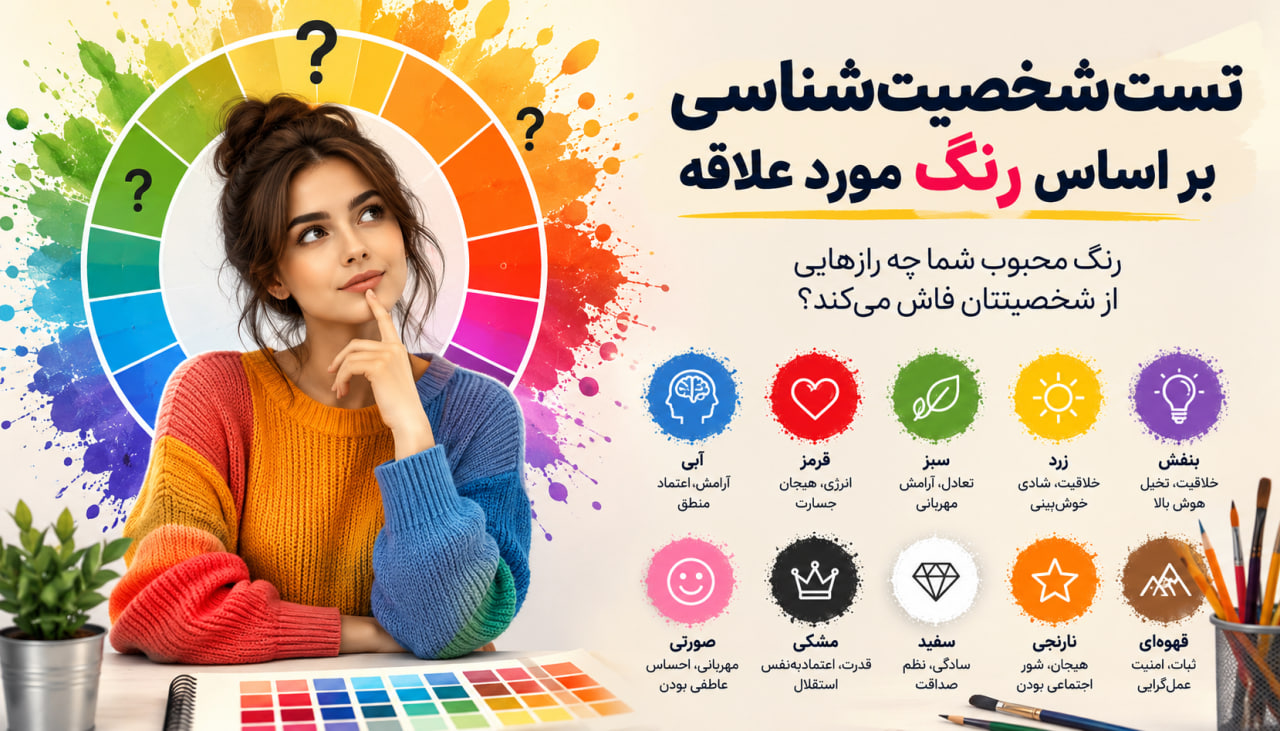 تست شخصیتشناسی بر اساس رنگ مورد علاقه |رنگ محبوب شما چه رازهایی از شخصیتتان فاش میکند؟
