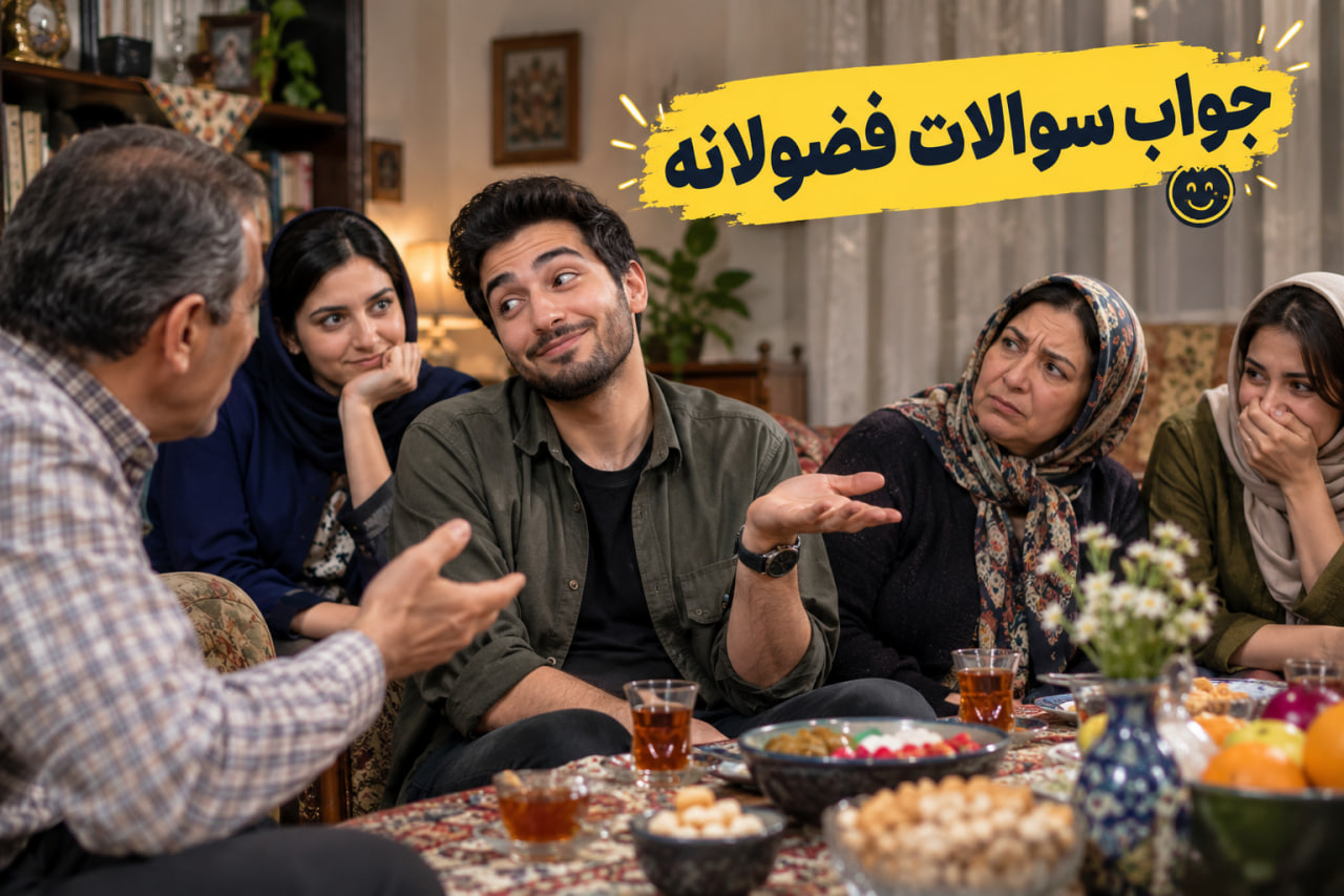 جوابهای بامزه به سوالات فضولانه فامیل در مهمانی؛ از ازدواج تا حقوق و درآمد!
